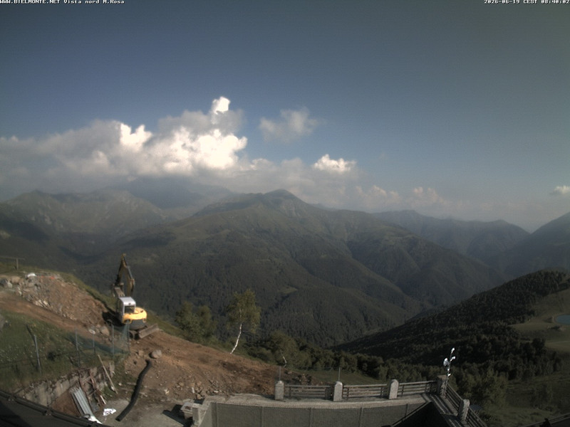 time-lapse frame, Bielmonte M. Marca vista M. Rosa e Valsessera webcam