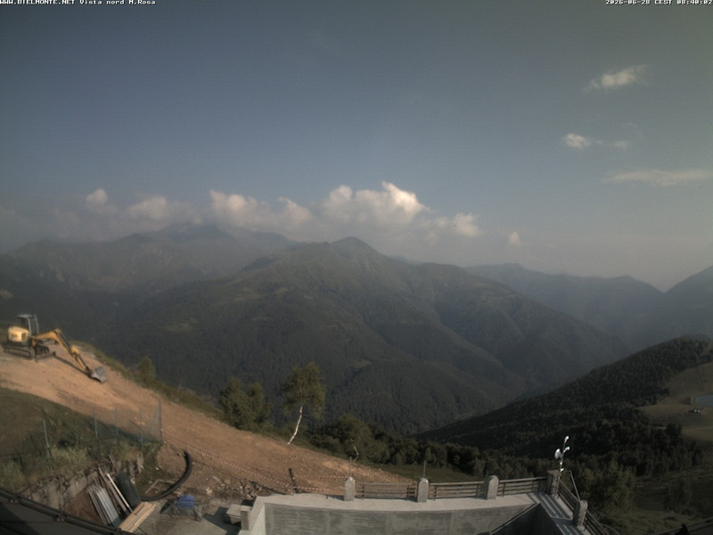 time-lapse frame, Bielmonte M. Marca vista M. Rosa e Valsessera webcam