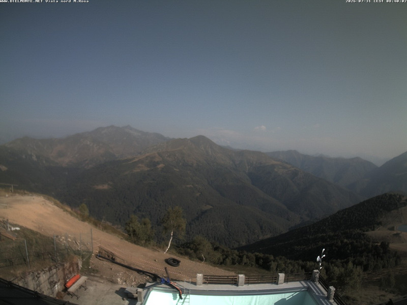time-lapse frame, Bielmonte M. Marca vista M. Rosa e Valsessera webcam