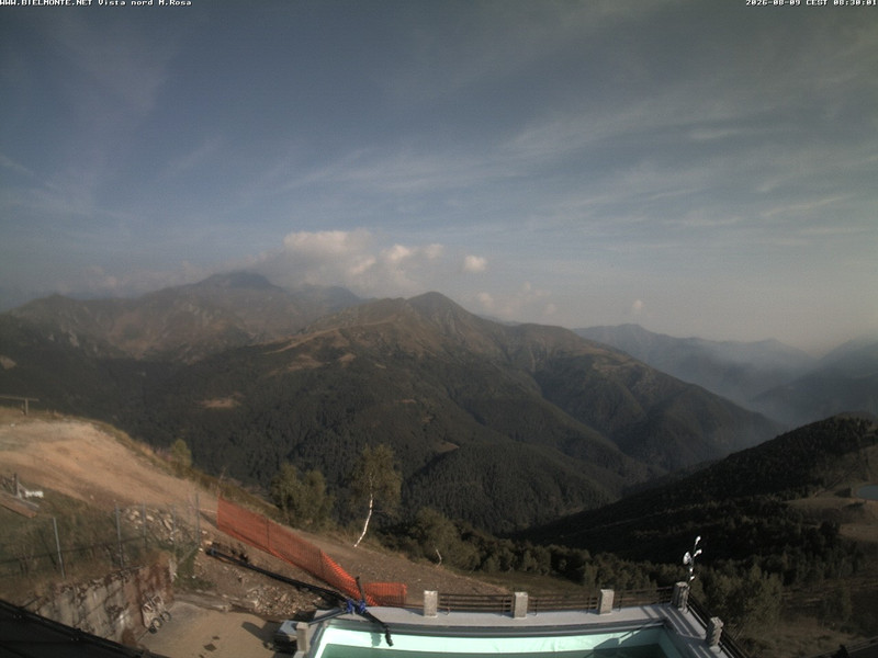 time-lapse frame, Bielmonte M. Marca vista M. Rosa e Valsessera webcam