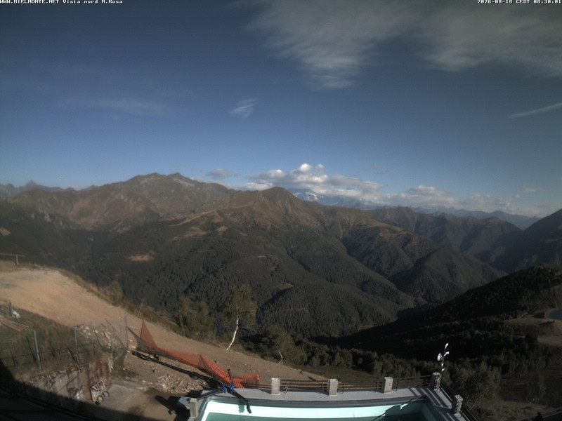 time-lapse frame, Bielmonte M. Marca vista M. Rosa e Valsessera webcam