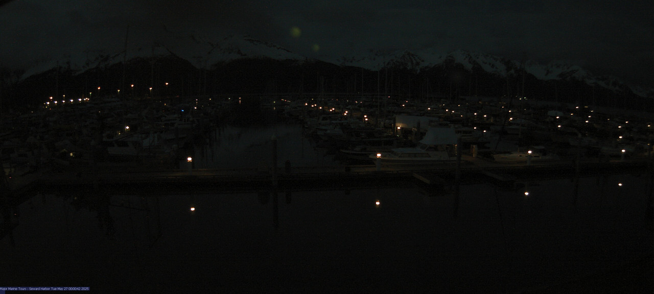 time-lapse frame, Seward Harbor webcam