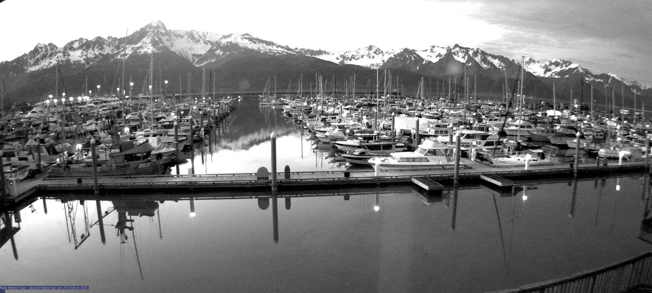 time-lapse frame, Seward Harbor webcam