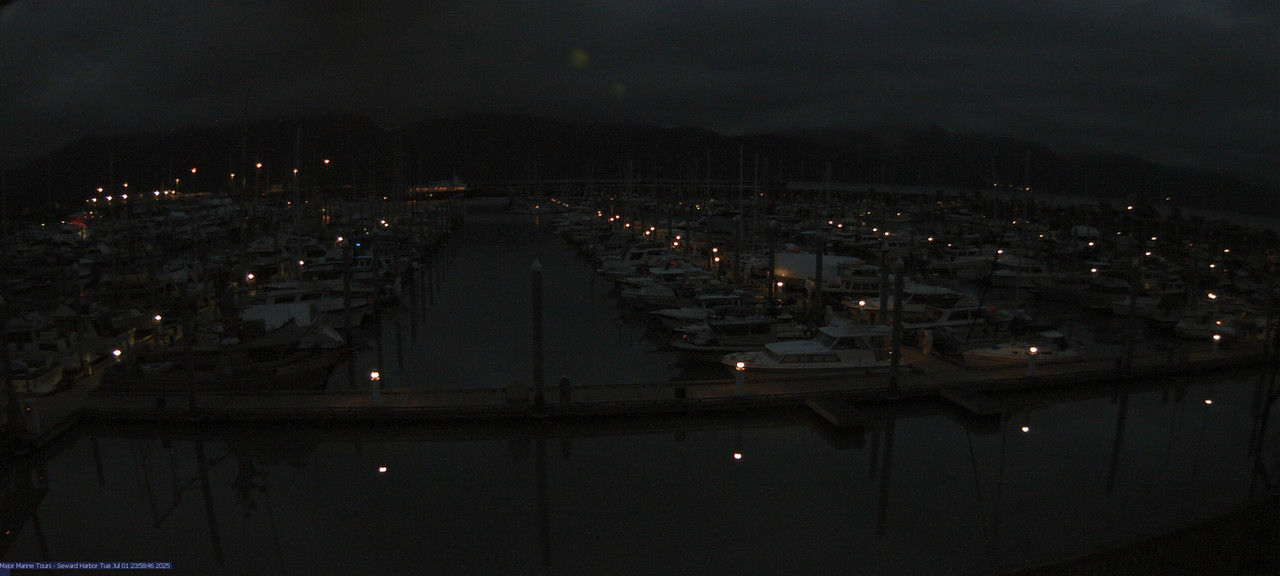 time-lapse frame, Seward Harbor webcam
