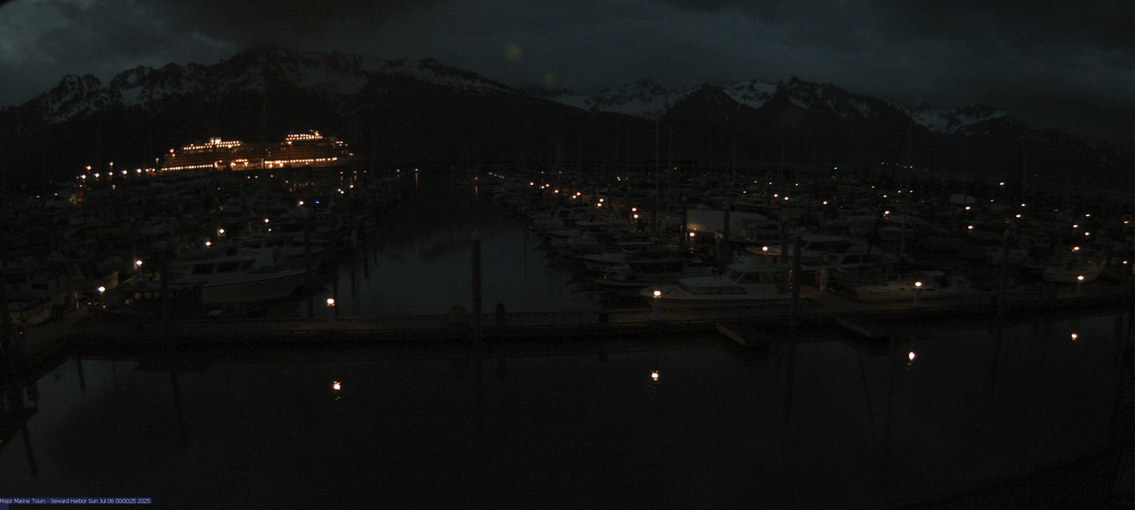 time-lapse frame, Seward Harbor webcam