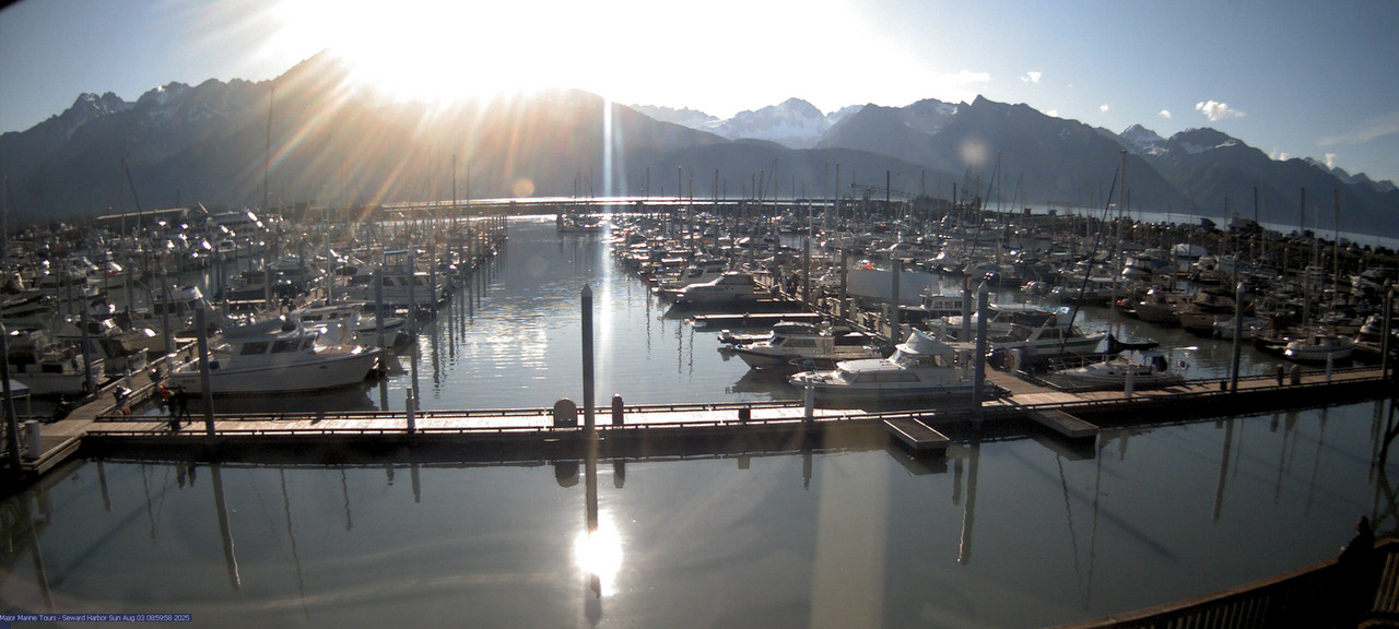 time-lapse frame, Seward Harbor webcam