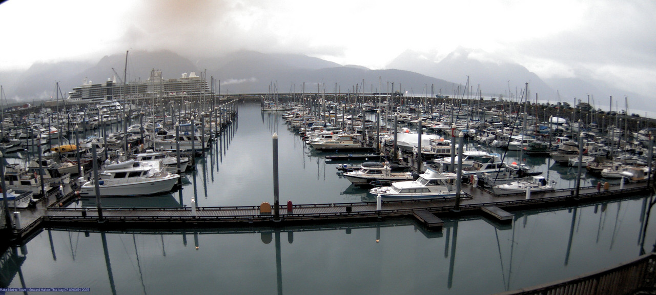 time-lapse frame, Seward Harbor webcam