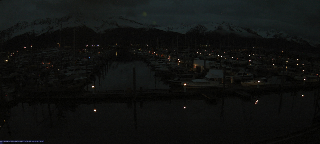 time-lapse frame, Seward Harbor webcam