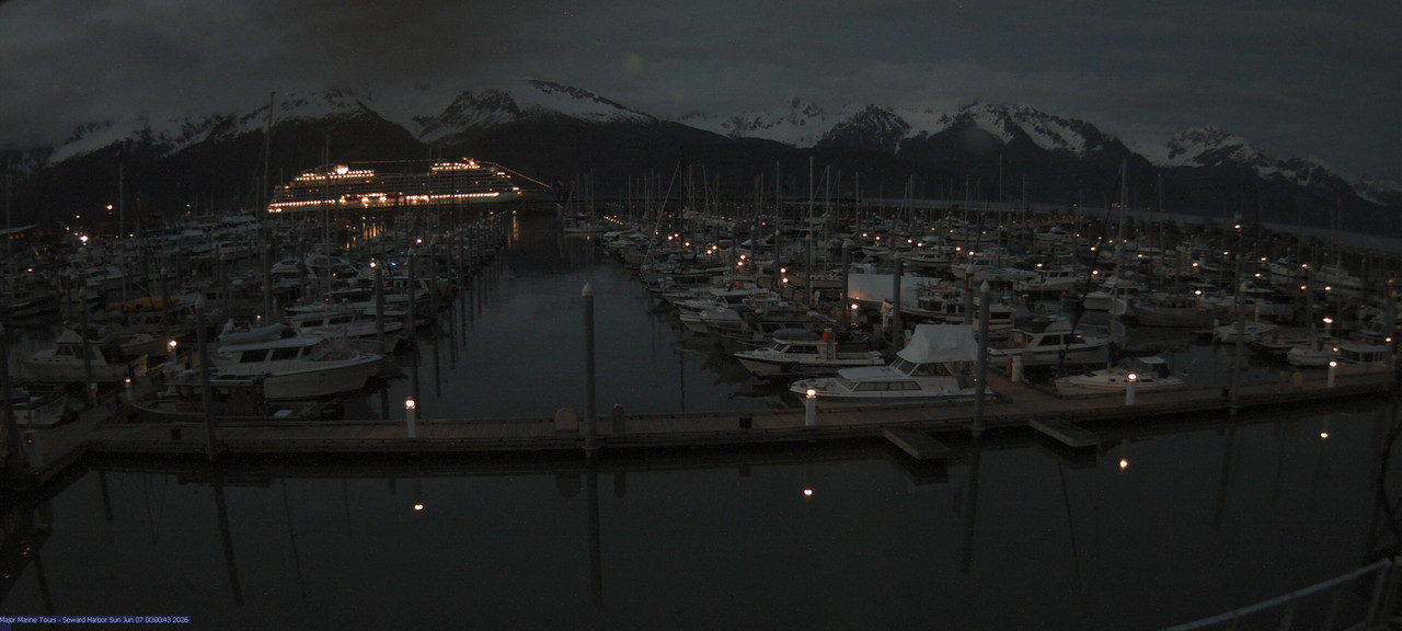 time-lapse frame, Seward Harbor webcam