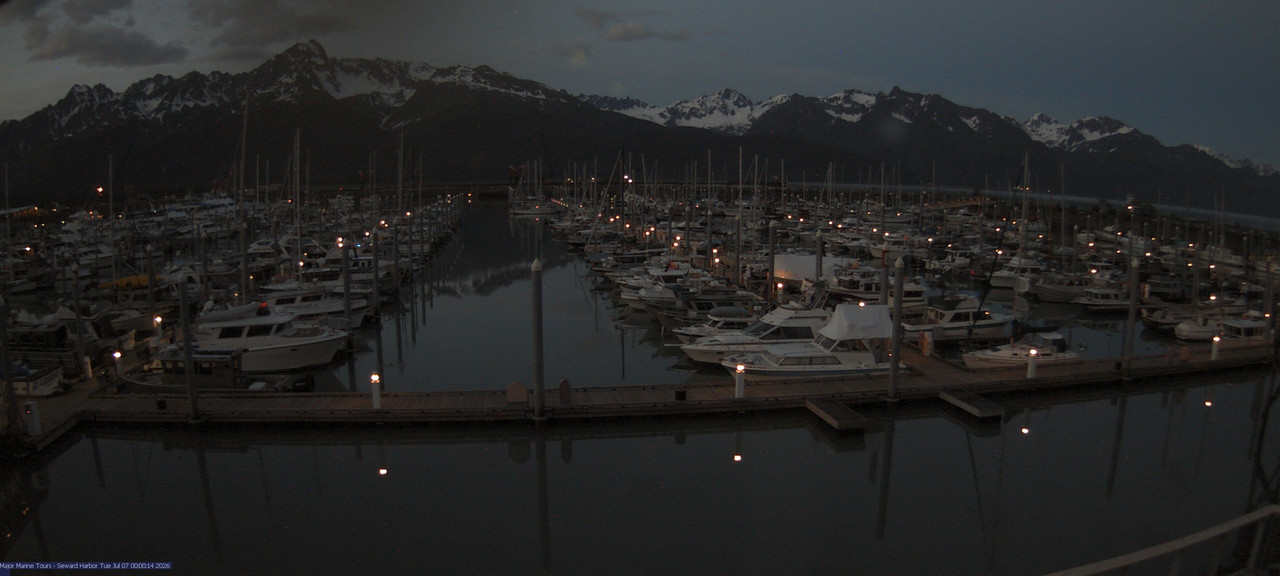 time-lapse frame, Seward Harbor webcam