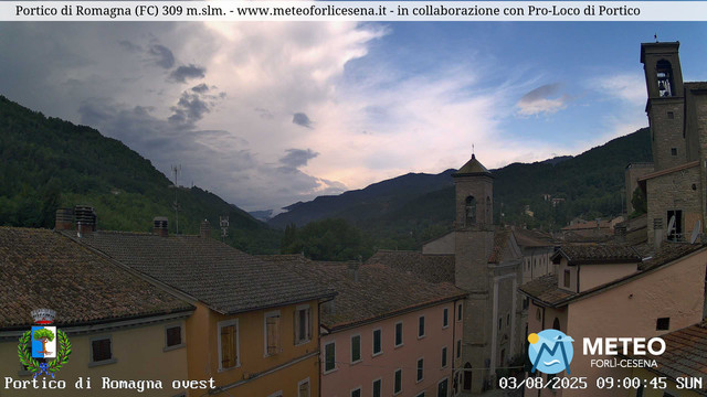time-lapse frame, Portico di Romagna webcam