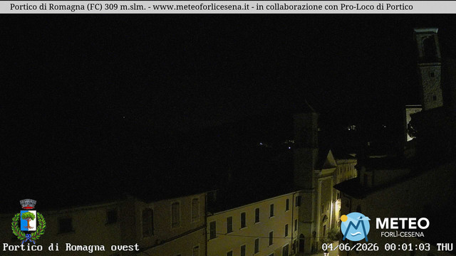 time-lapse frame, Portico di Romagna webcam