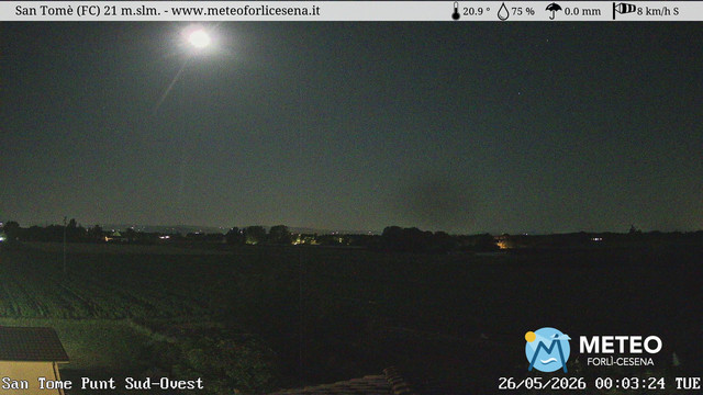 time-lapse frame, San Tomè webcam