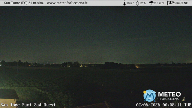 time-lapse frame, San Tomè webcam