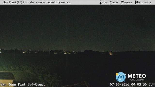 time-lapse frame, San Tomè webcam