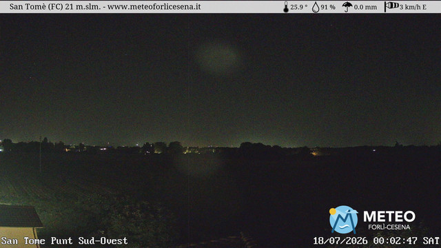 time-lapse frame, San Tomè webcam