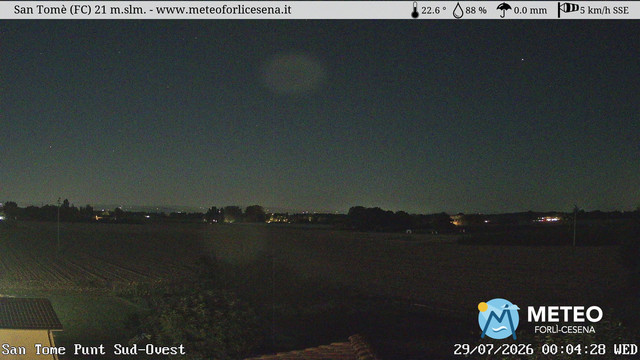 time-lapse frame, San Tomè webcam