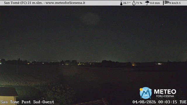 time-lapse frame, San Tomè webcam