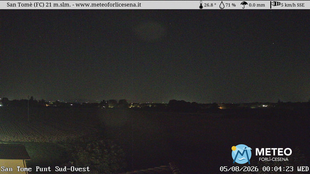 time-lapse frame, San Tomè webcam