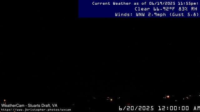 time-lapse frame, Stuarts Draft, VA webcam