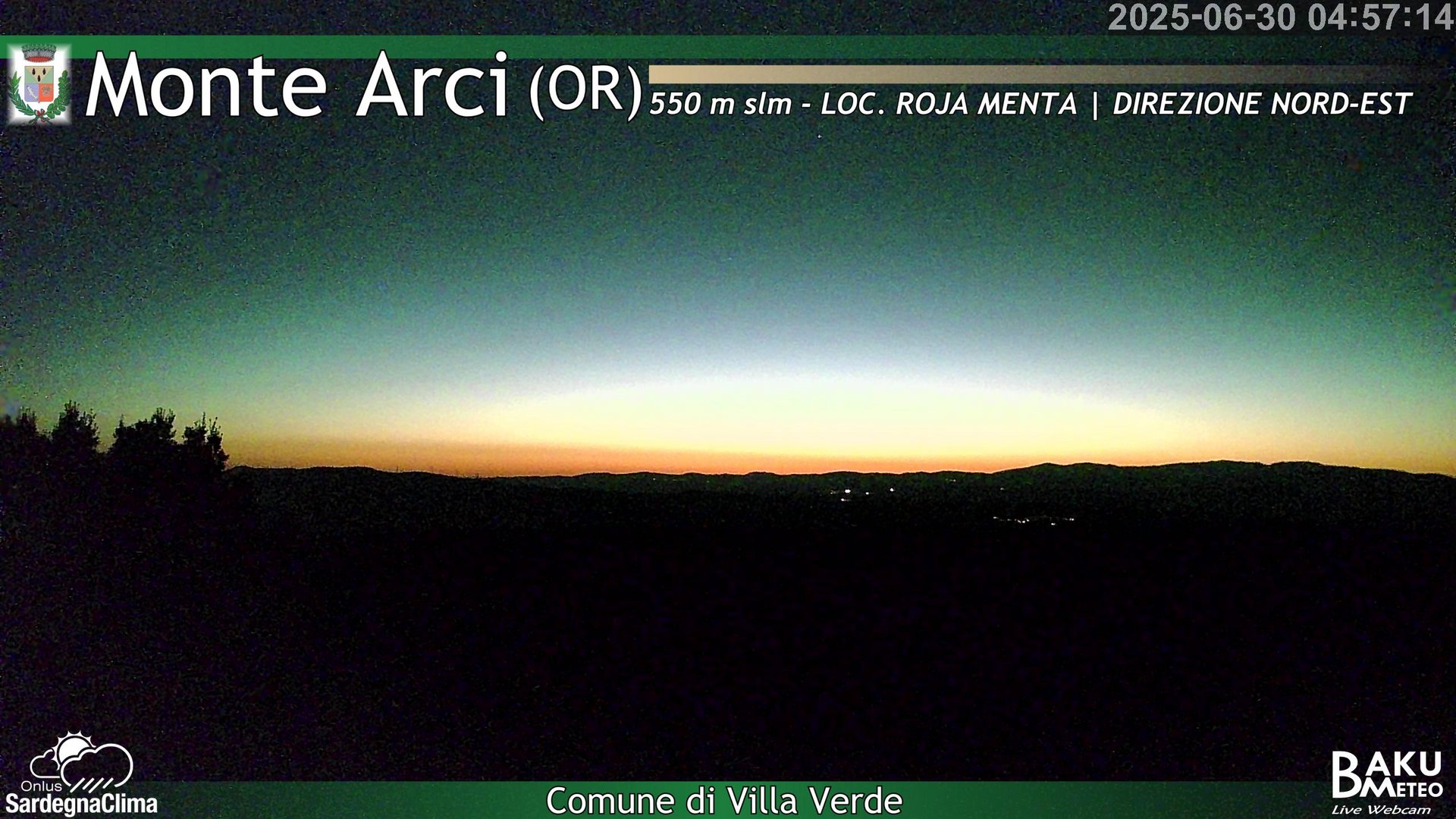 time-lapse frame, Roja Menta Nord webcam