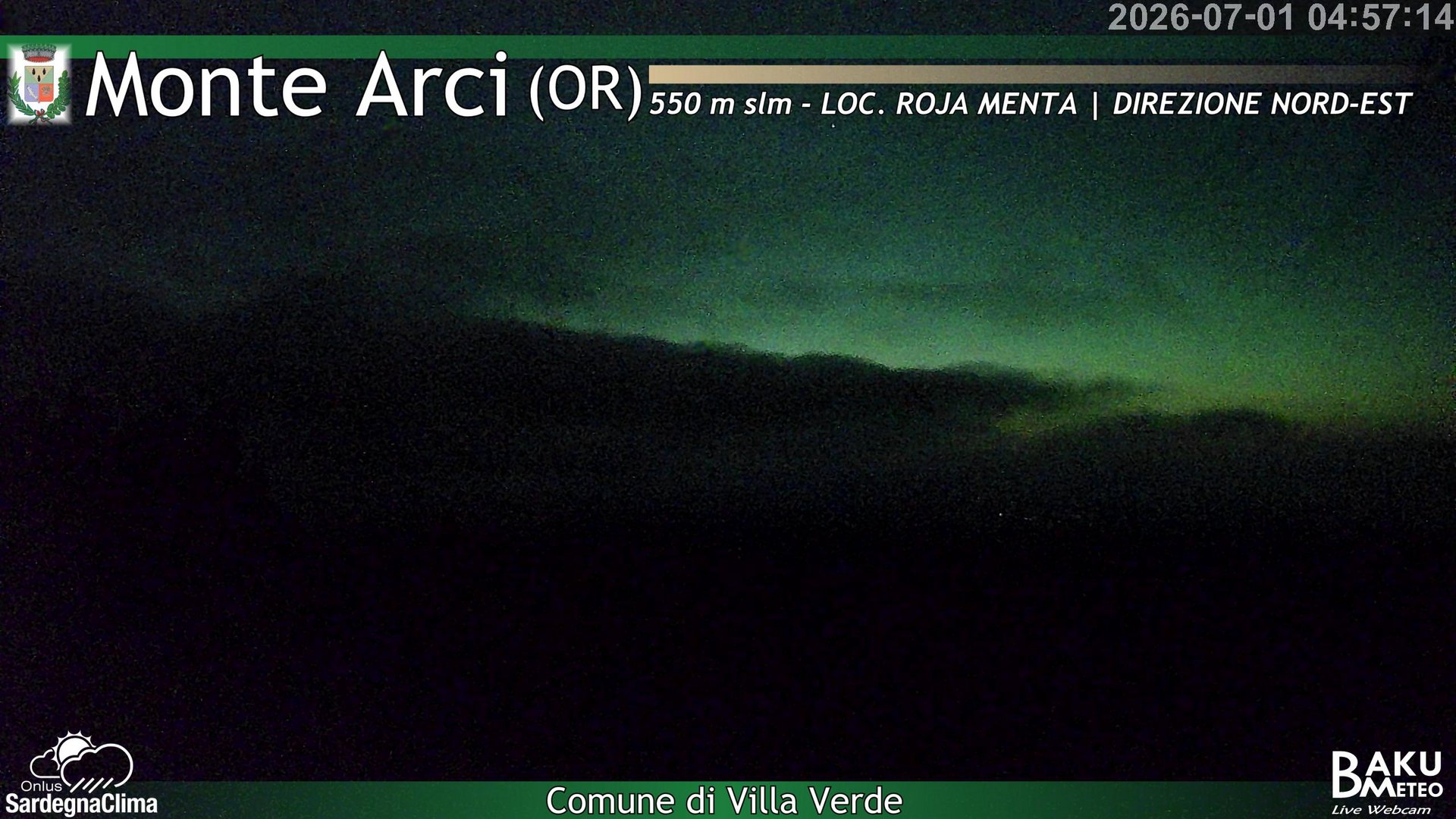 time-lapse frame, Roja Menta Nord webcam