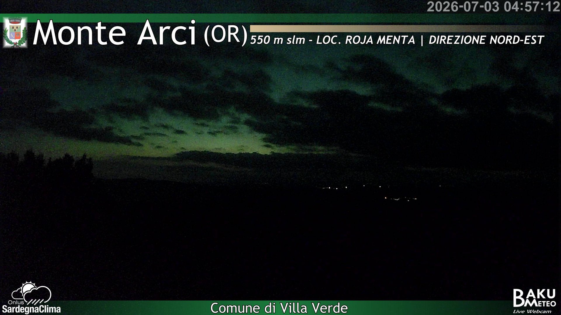 time-lapse frame, Roja Menta Nord webcam
