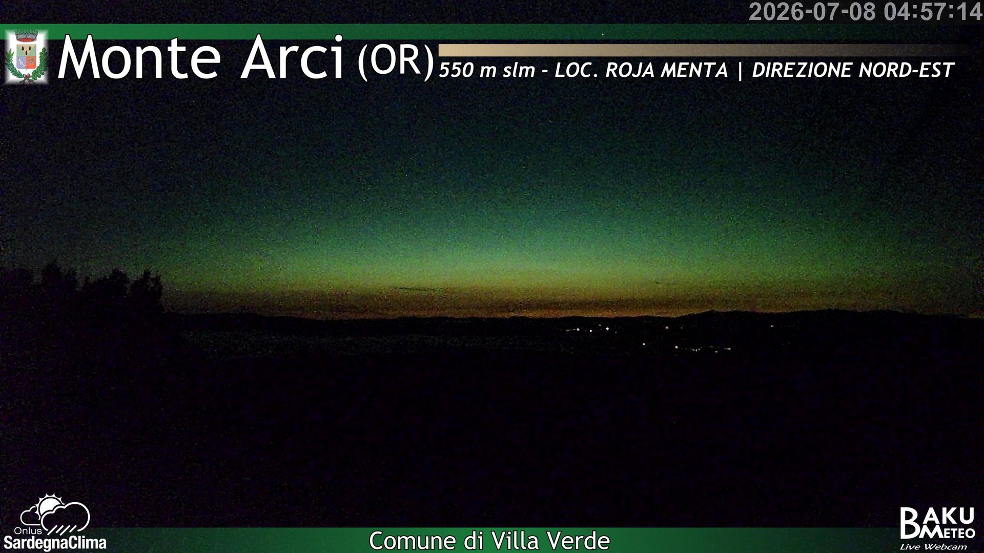 time-lapse frame, Roja Menta Nord webcam