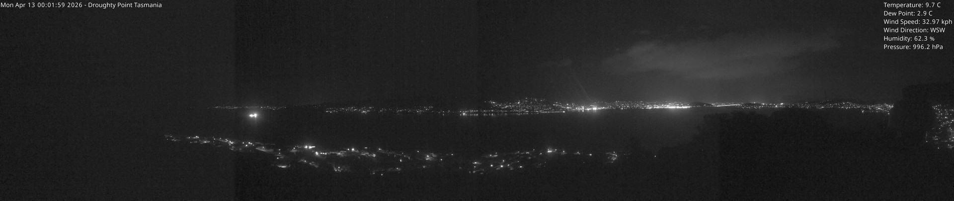 time-lapse frame, Droughty Point webcam