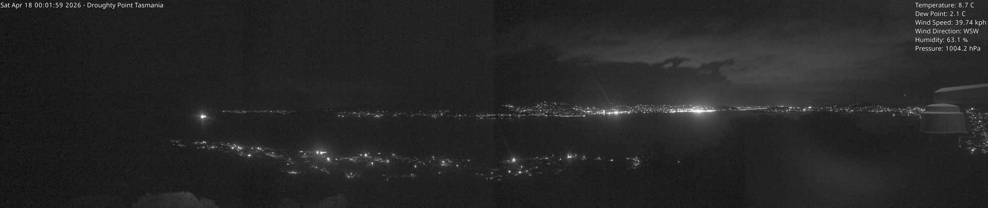 time-lapse frame, Droughty Point webcam