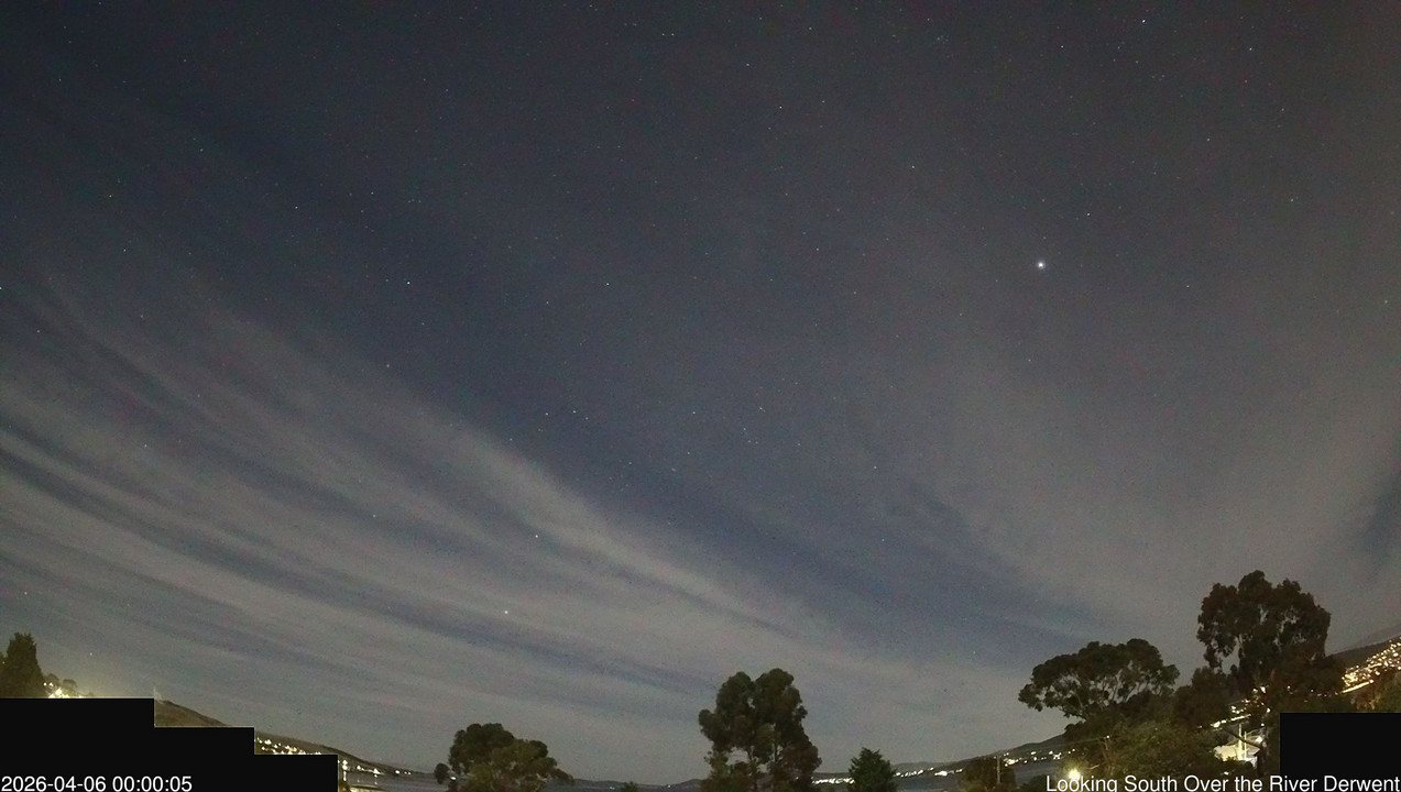 time-lapse frame, Aurora Cam Tasmania webcam