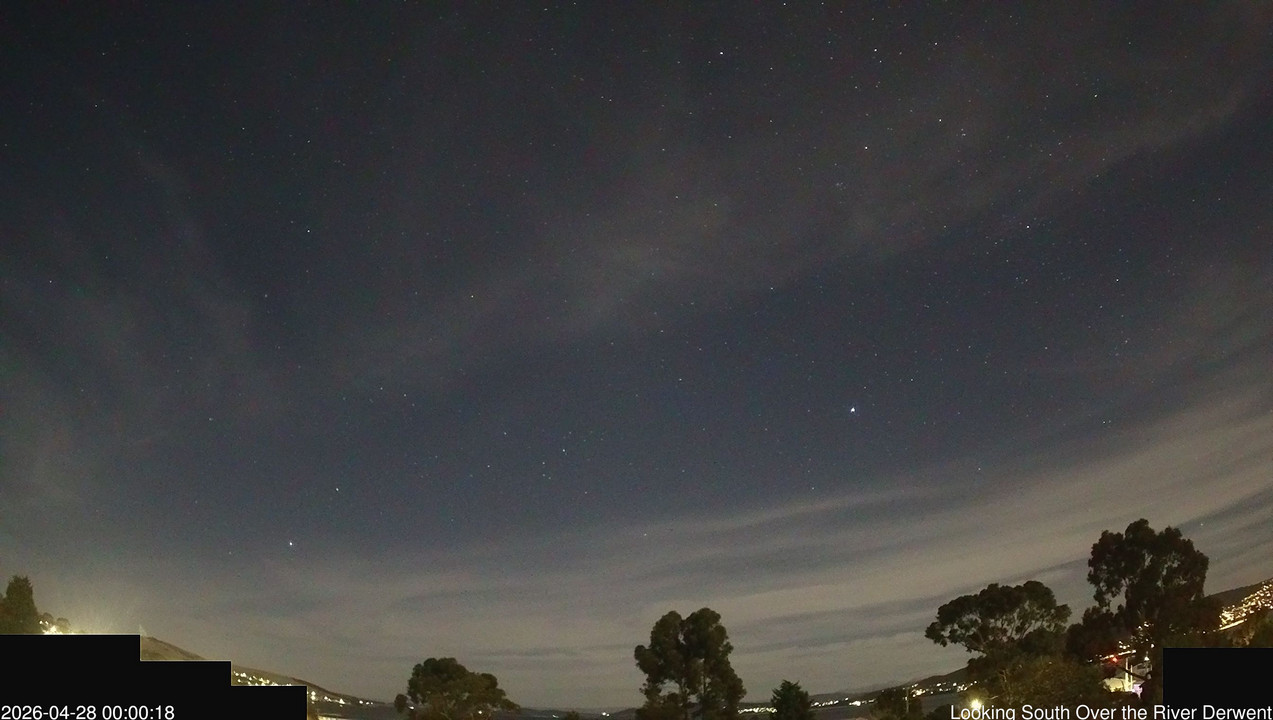 time-lapse frame, Aurora Cam Tasmania webcam