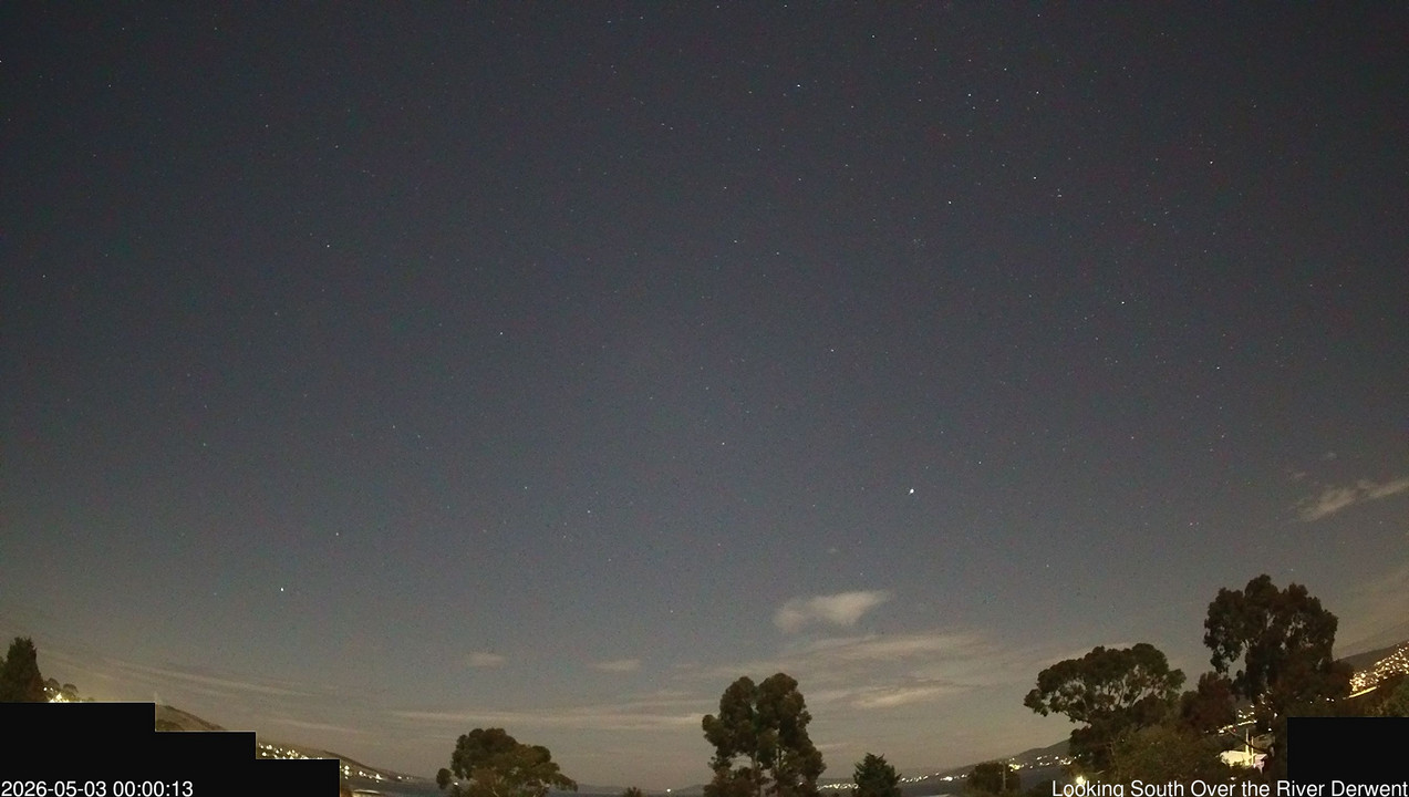 time-lapse frame, Aurora Cam Tasmania webcam