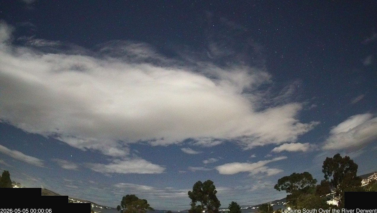 time-lapse frame, Aurora Cam Tasmania webcam