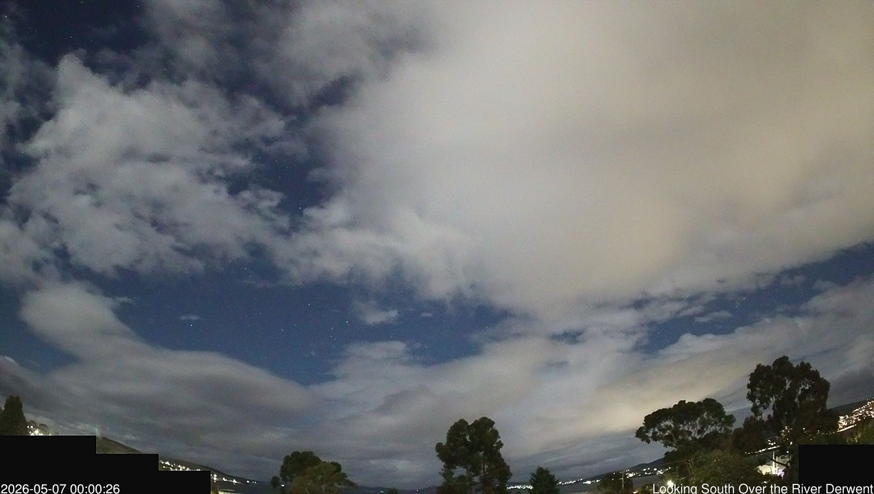 time-lapse frame, Aurora Cam Tasmania webcam