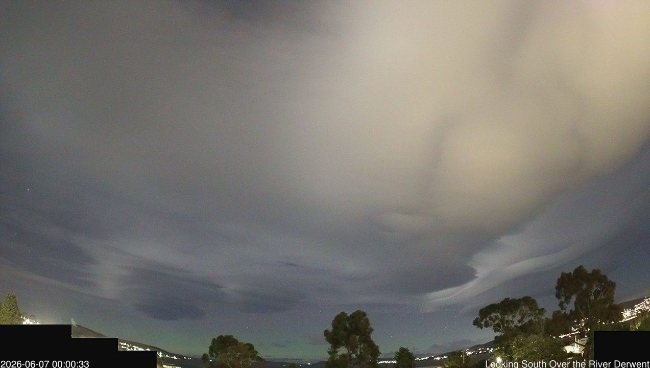 time-lapse frame, Aurora Cam Tasmania webcam
