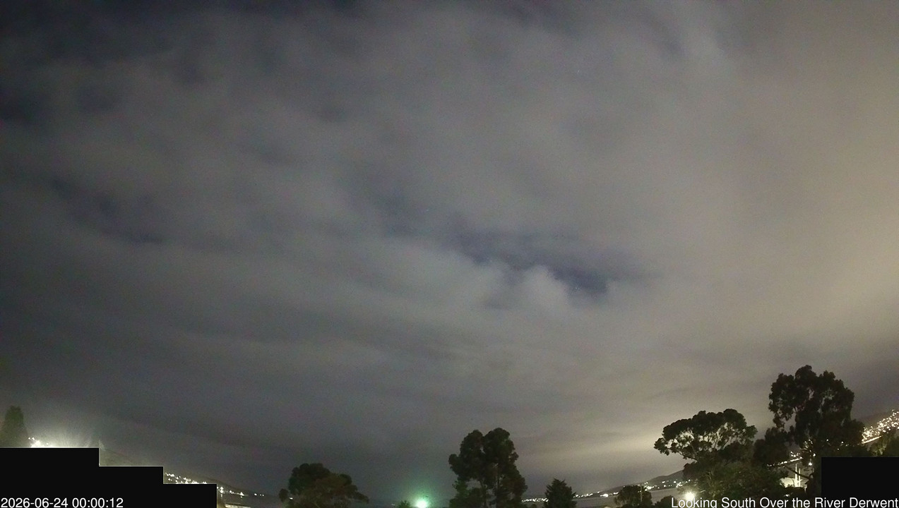 time-lapse frame, Aurora Cam Tasmania webcam