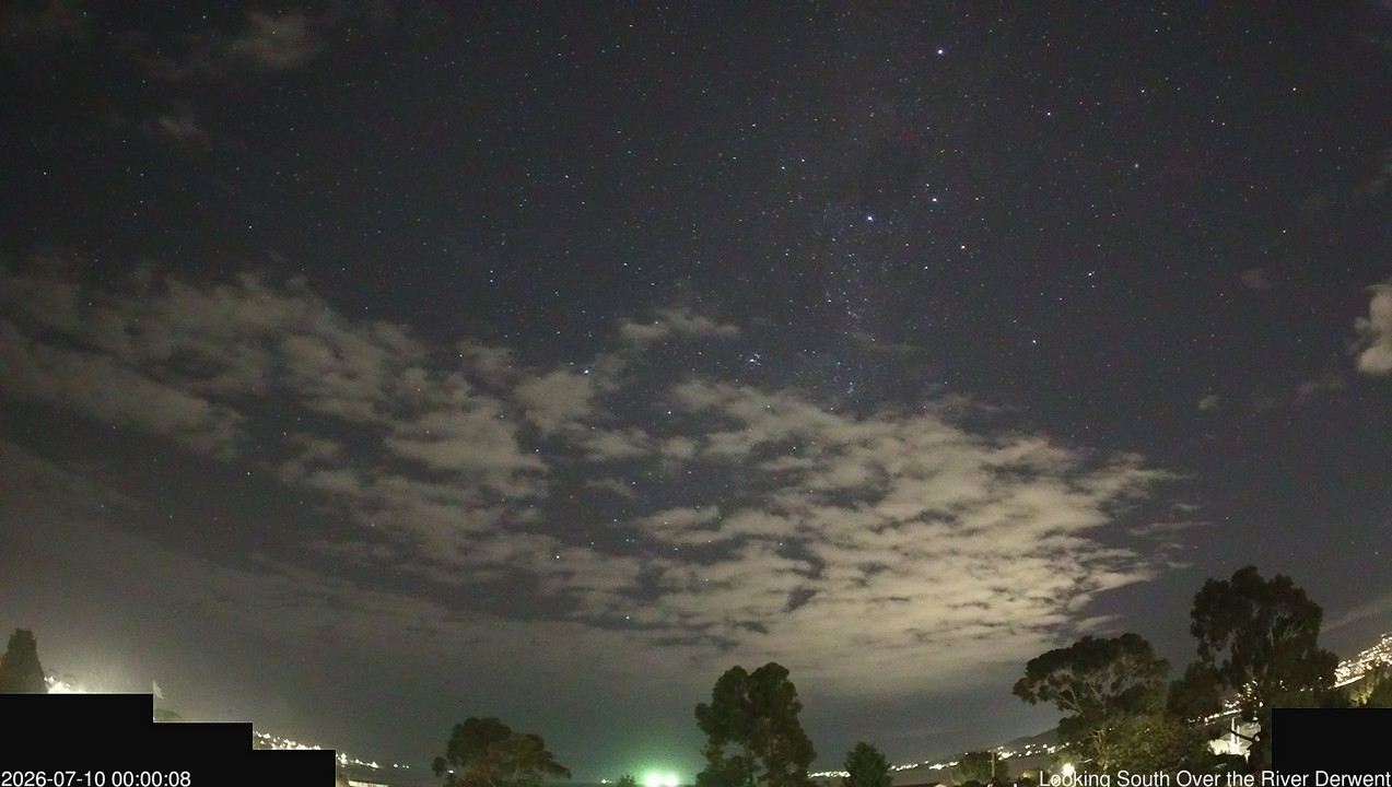 time-lapse frame, Aurora Cam Tasmania webcam