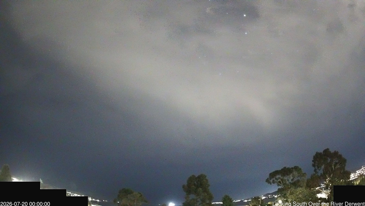 time-lapse frame, Aurora Cam Tasmania webcam