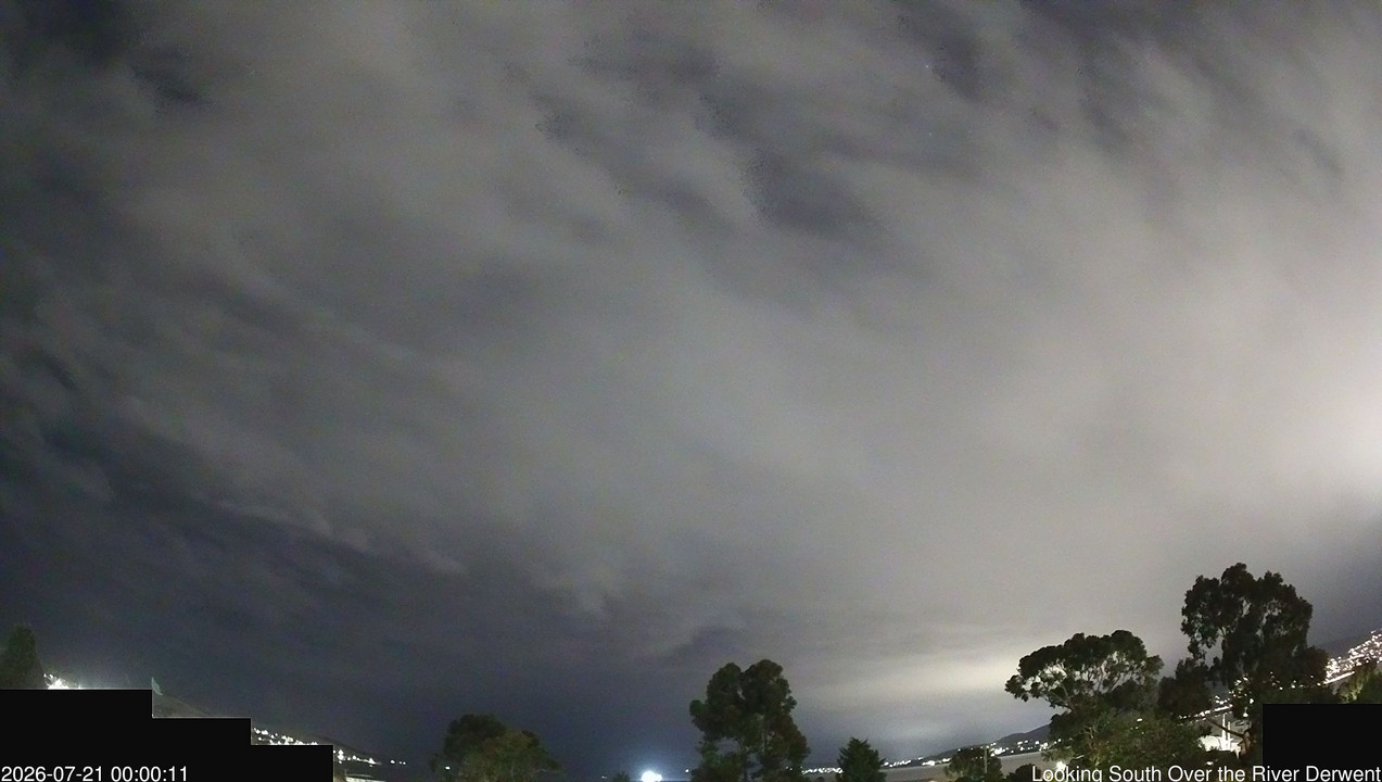 time-lapse frame, Aurora Cam Tasmania webcam
