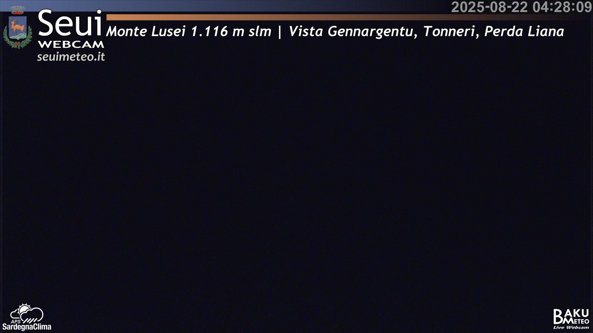 time-lapse frame, Monte Lusei Panoramica webcam