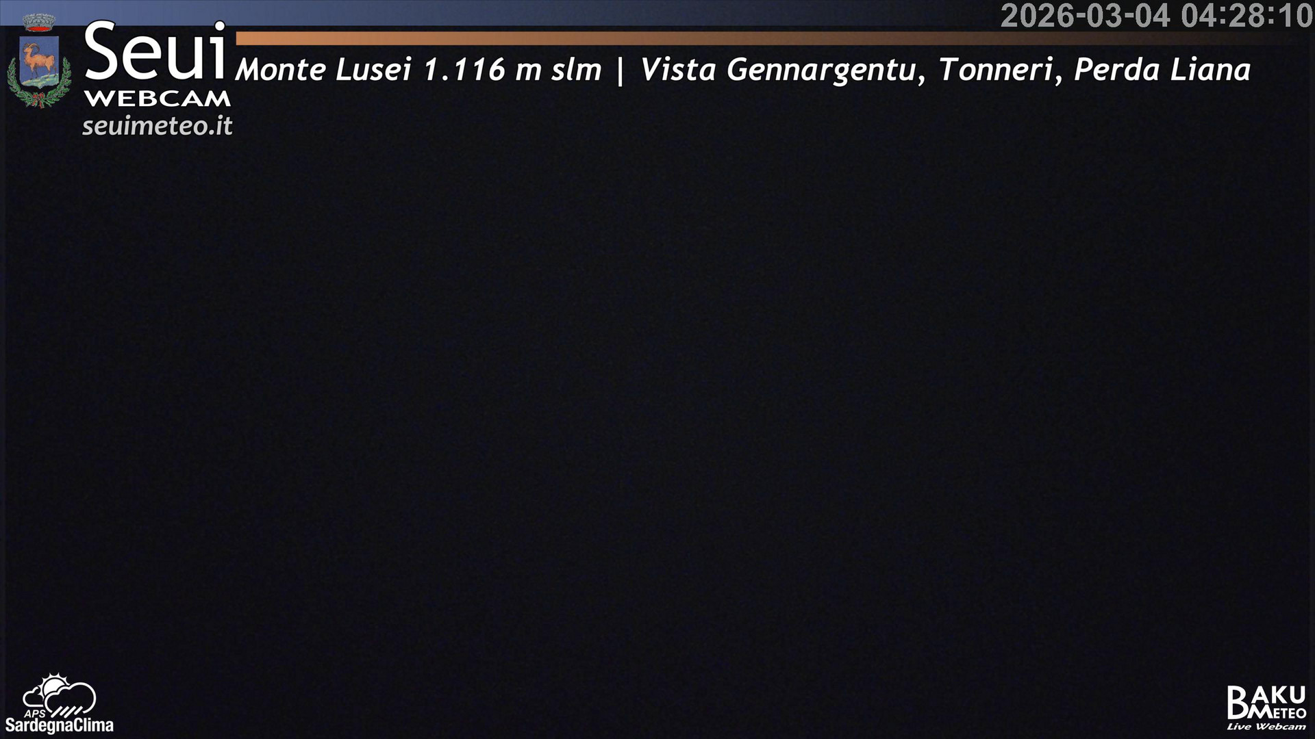 time-lapse frame, Monte Lusei Panoramica webcam