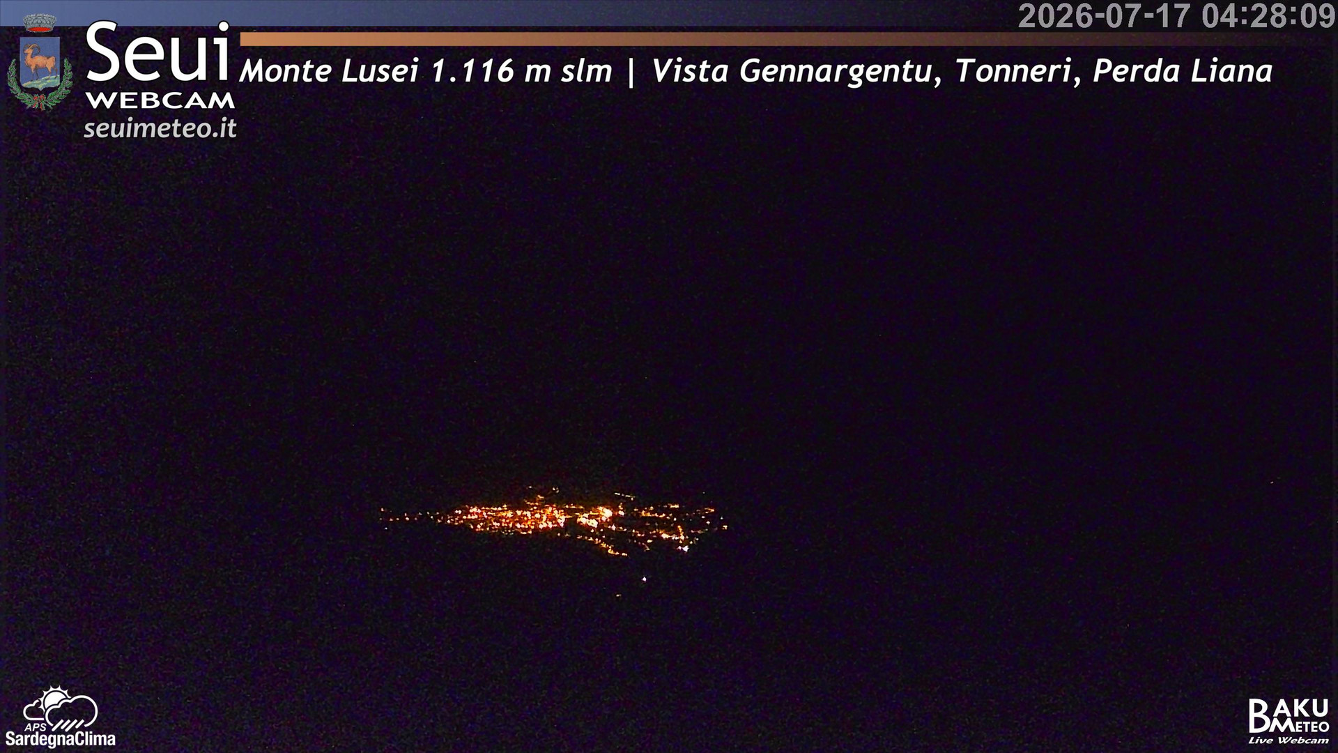 time-lapse frame, Monte Lusei Panoramica webcam