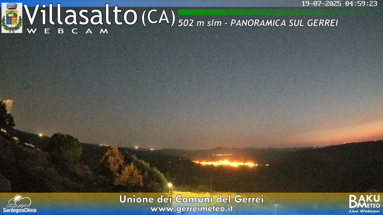 time-lapse frame, Villasalto webcam