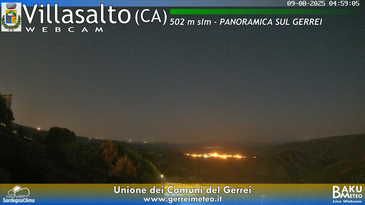 time-lapse frame, Villasalto webcam
