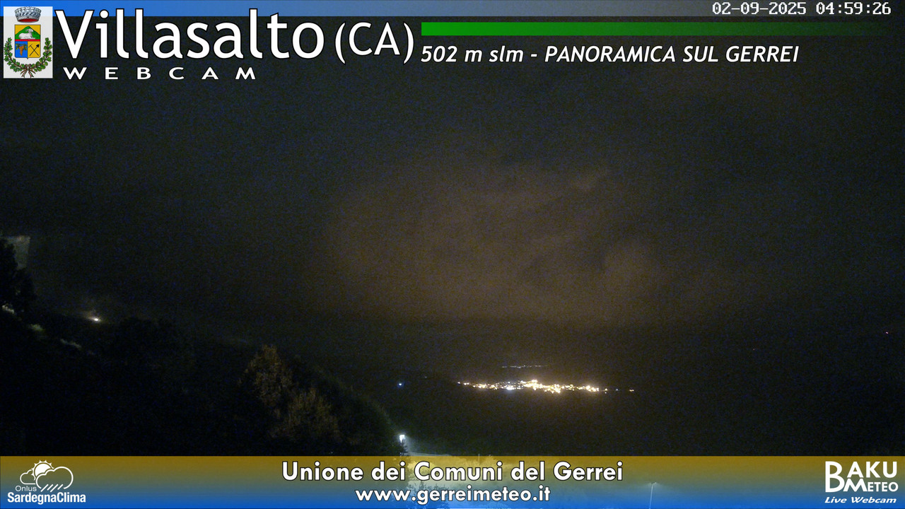 time-lapse frame, Villasalto webcam