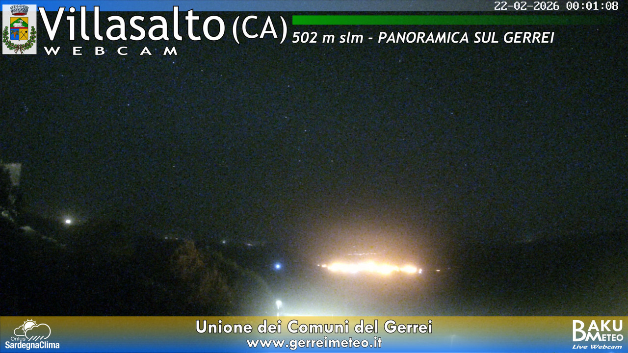 time-lapse frame, Villasalto webcam