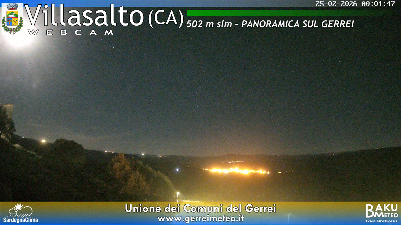 time-lapse frame, Villasalto webcam
