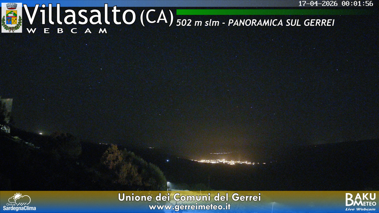 time-lapse frame, Villasalto webcam