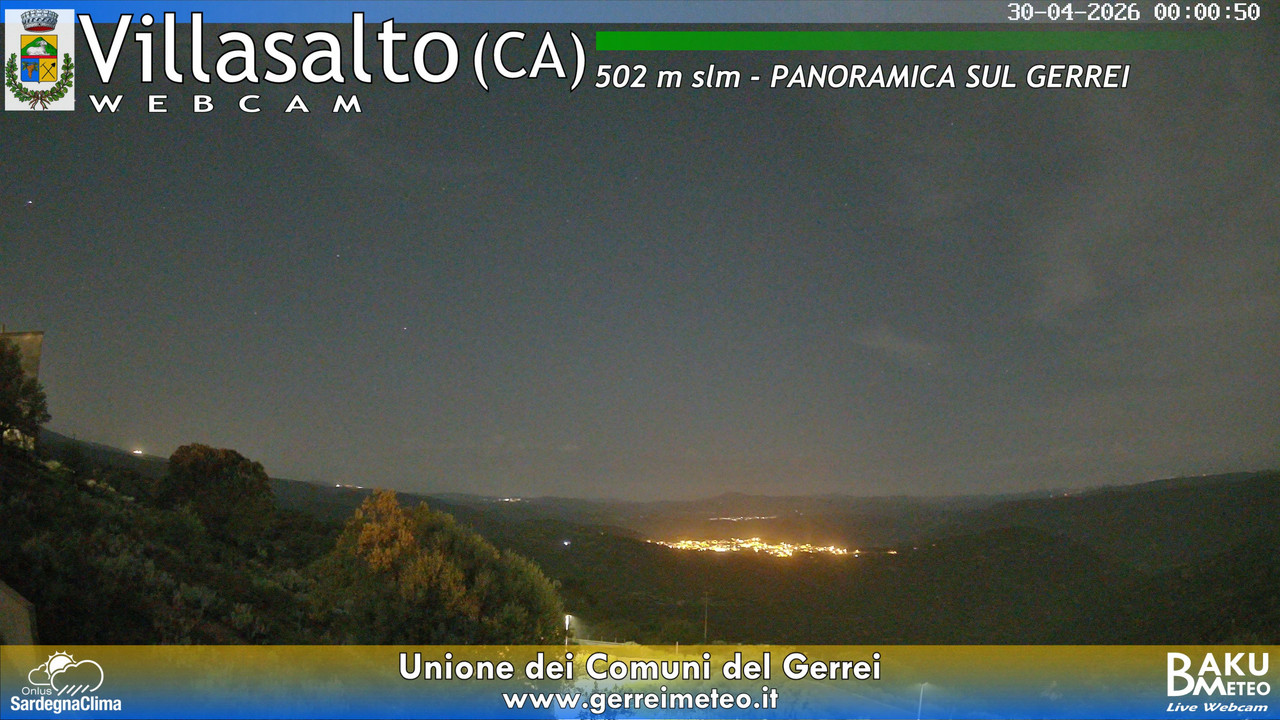 time-lapse frame, Villasalto webcam